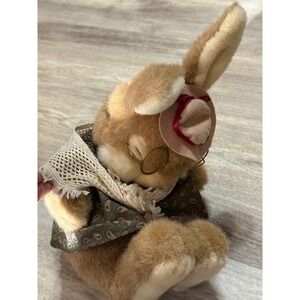 Creative Concepts Bunny Rabbit Plush Stuffed Animal Glasses Hat Dress Scarf Doll